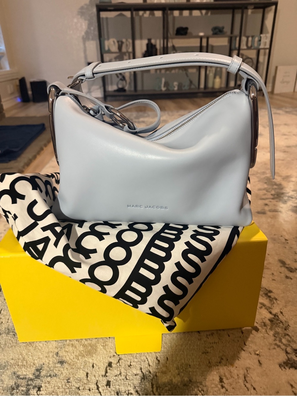 Marc Jacobs Light Blue Leather Scene Medium Bag - BRAND NEW